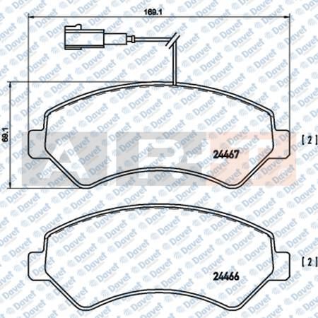 BESER 3922/3 Fren Balatasi On (Cift Fisli Aks Siz) Wva 24466 Ducato Boxer Jumperym (06-> ) Karsan Jest